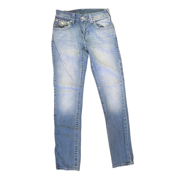True Religion Rocco Slim Distressed Blue Jeans Sz 27 Men - Holiday Streetwear - Picture 3 of 7